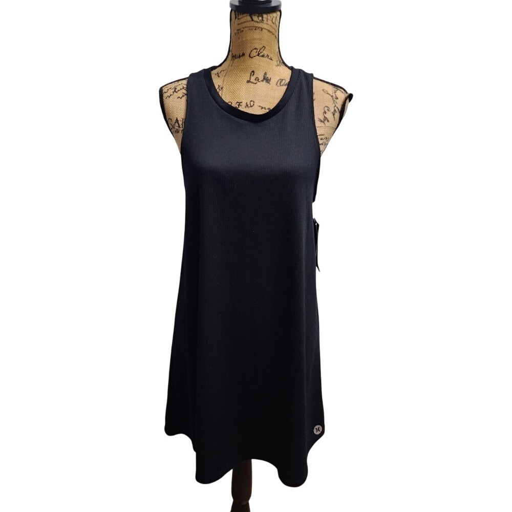 Hurley Nike Dri-FIT Knit Dress Racerback Sleeveless Black Casual Medium